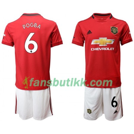 Fotballdrakt Manchester United Pogba 6 Barn Hjemmetrøye 2019-2020 Kortermet